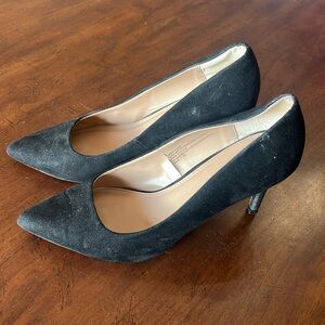 Women’s black suede heels